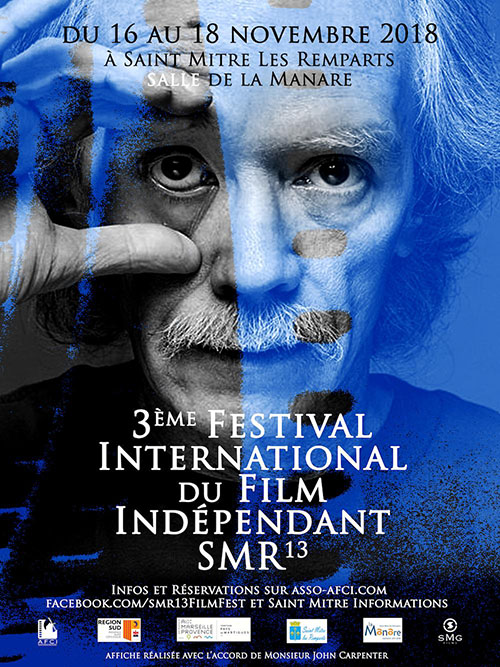 Affiche officielle 3ème Festival SMR13 2018 avec John Carpenter