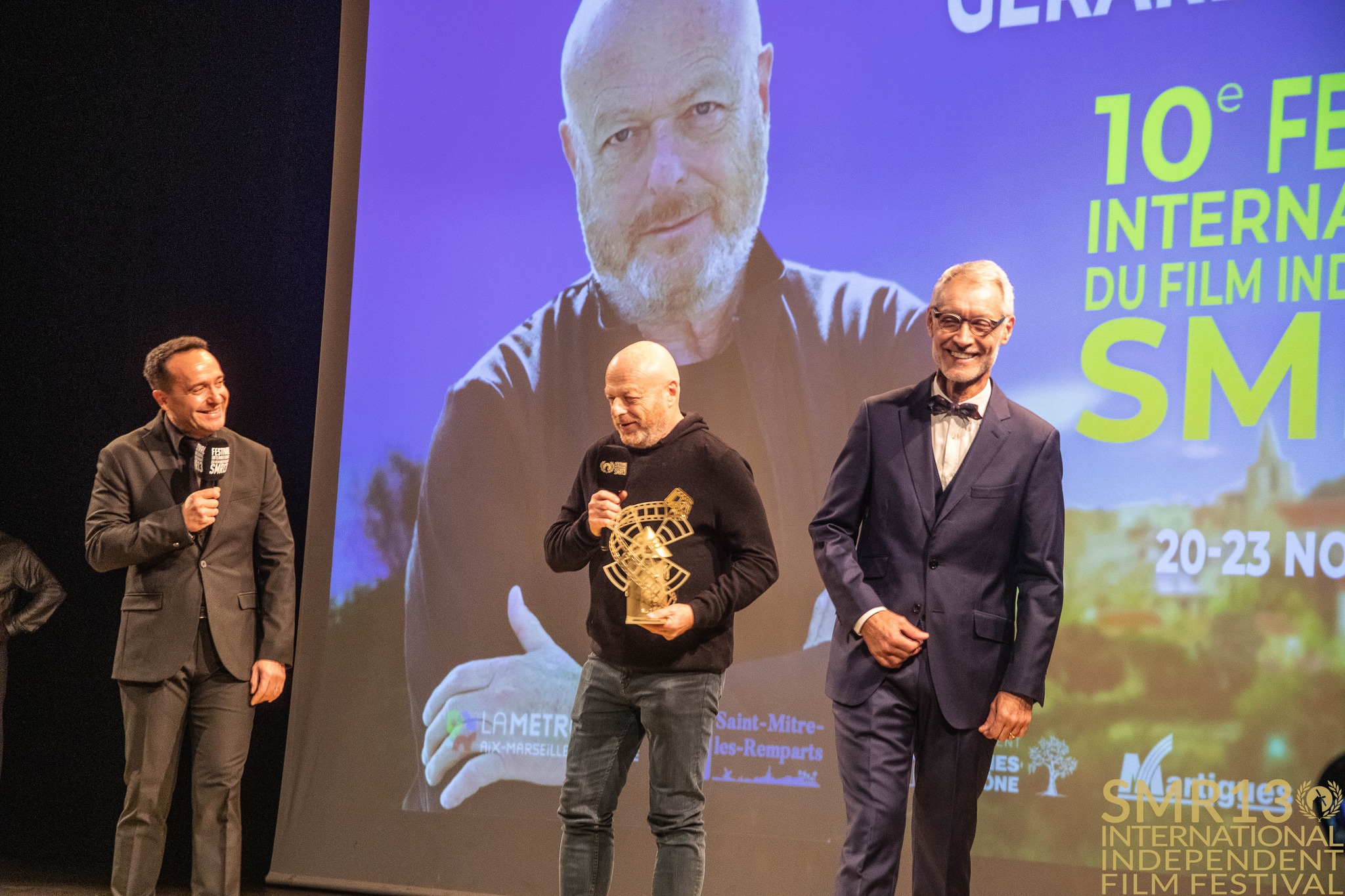 Gérard Krawczyk recevant le Moulin d'Or — 10ème Festival SMR13 2025